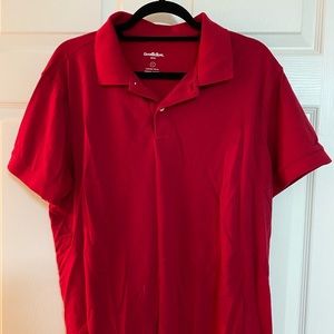 Red Polo Shirt Unisex Size XL